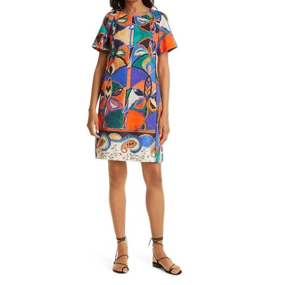Kobi Halperin Angie Print Poplin Dress Size Small